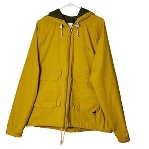 The North Face Windwall Mens Jacket, Size L, Gold with Brown Lining